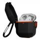 Urban Armor Gear HardCase - водо и удароустойчив силиконов (TPU) кейс с карабинер за Apple Airpods (черен-оранжев) thumbnail 5