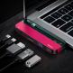 Baseus Transparent Series USB-C Hub CAHUB-TD09 - мултифункционален хъб за свързване на допълнителна периферия за устройства с USB-C (червен) thumbnail 2
