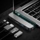 Baseus Transparent Series USB-C Hub CAHUB-TD03 - мултифункционален хъб за свързване на допълнителна периферия за устройства с USB-C (син) thumbnail 3