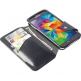 Krusell Kalmar Wallet Case - кожен калъф, тип портфейл за Samsung Galaxy S5 SM-G900 (черен) thumbnail 3