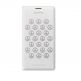 Samsung Flip Moschino - дизайнерски оригинален кожен калъф за Samsung Galaxy S5 SM-G900 (бял-сребрист) thumbnail