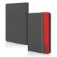 Incipio Invert Universal Folio - универсален кожен калъф и поставка за таблети до 10 инча (сив-червен) thumbnail