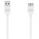 Samsung USB 3.0 DataCable - оригинален кабел за Samsung Galaxy Note 3 (150 см.) - бял (bulk) thumbnail