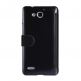 Nillkin Fresh Series Flip Case - кожен калъф, тип портфейл за Huawei Honor 3X (черен) thumbnail 3