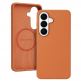 Силиконов (TPU) калъф с MagSafe за Samsung Galaxy S26 - Liavec Silk Shield Case with Metal Camera Frame (оранжев) thumbnail