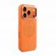 Дизайнерски кожен кейс с MagSafe за iPhone 17 Pro - Guess PU Perforated 4G Logo MagSafe Case (оранжев) thumbnail 4