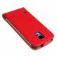 Leather Flip Case - вертикален кожен калъф с капак за Samsung Galaxy S5 SM-G900 (червен) thumbnail 3