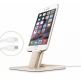 TwelveSouth HiRise Deluxe - алуминиева повдигаща поставка с Lightning и MicroUSB кабели за iPhone и iPad (златист) thumbnail 2