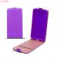 Leather Pocket Flip Case - вертикален кожен калъф с джоб за LG F60 (лилав) thumbnail
