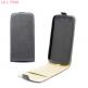 Leather Pocket Flip Case - вертикален кожен калъф с джоб за LG L Fino (сив) thumbnail