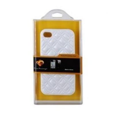 Diamond Pattern - поликарбонатов кейс за iPhone 4 Case (бял)  4