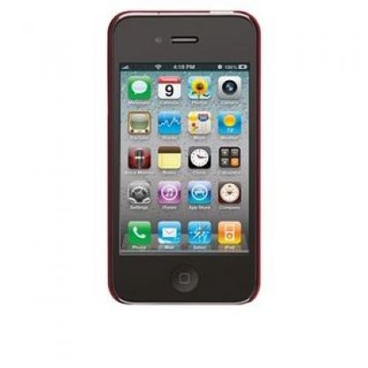 CaseMate Barely There - поликарбонатов кейс за iPhone 4 (червен)  2
