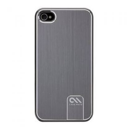 CaseMate BT Brushed Aluminum - поликарбонатов кейс за iPhone 4 (сребрист)  3