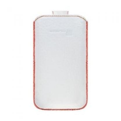 GRIPIS Slider Sleeve R - кожен калъф за iPhone 4 (бял - ръчна изработка) 2