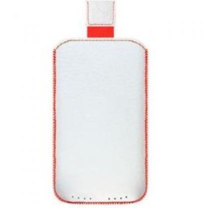 GRIPIS Slider Sleeve R - кожен калъф за iPhone 4 (бял - ръчна изработка) 4