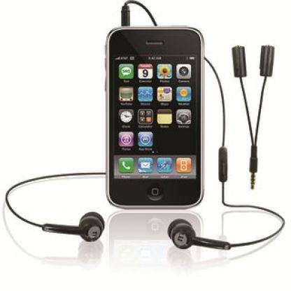 Macally TunePal слушалки с микрофон и аудио сплитер за iPhone и iPod  2
