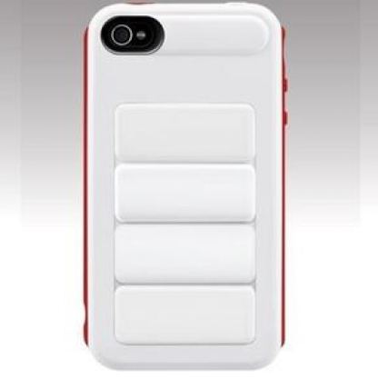 SwitchEasy Odyssey - хибриден кейс за iPhone 4 (бял-червен)  2