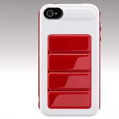 SwitchEasy Odyssey - хибриден кейс за iPhone 4 (бял-червен)  3