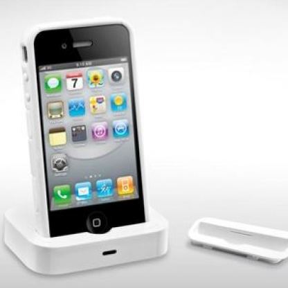 SwitchEasy Capsule Rebel 4 - хибриден кейс за iPhone 4 (бял)  2
