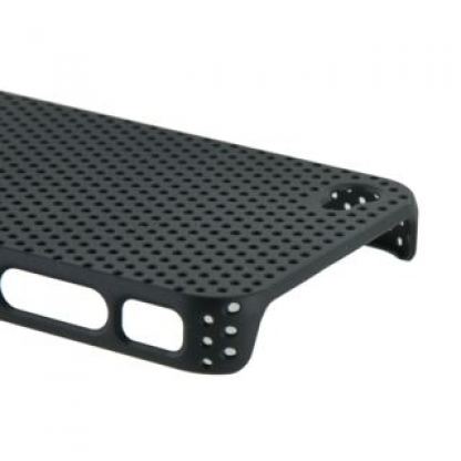 Mesh поликарбонатов кейс за iPhone 4/4S (черен)  3