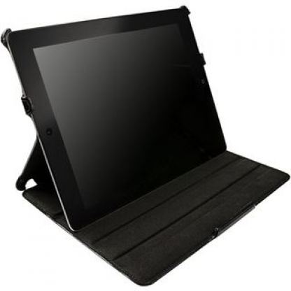 Krusell Donso Case - кожен кейс и стойка за iPad 2 (черен)  2