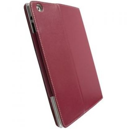 Krusell Luna Case 2 - кожен калъф и стойка за iPad 2 (червен)  2