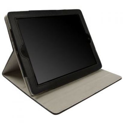 Krusell Luna Case 2 - кожен калъф и стойка за iPad 2 (черен)  4