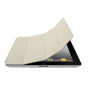 Apple Smart Cover - кожено покритие за iPad 2 (кремав)  2