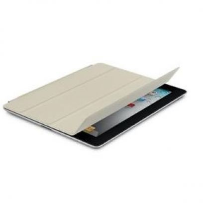 Apple Smart Cover - кожено покритие за iPad 2 (кремав)  5