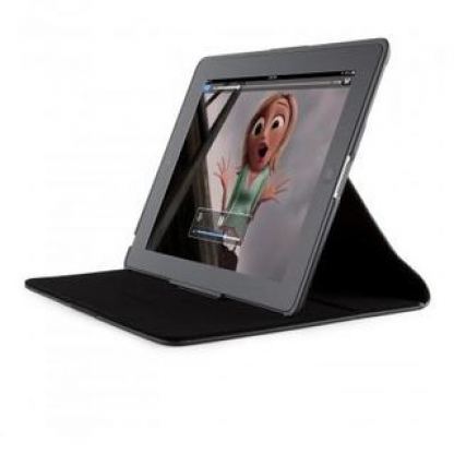 Speck FitFolio Cover - хибриден кейс от кожа и полиуретан за iPad 2 (черен) 