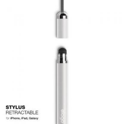 Elago Stylus Retractable Pen - писалка за iPhone, iPod, iPad и Samsung Galaxy Tab, Galaxy S (сребрист)  3