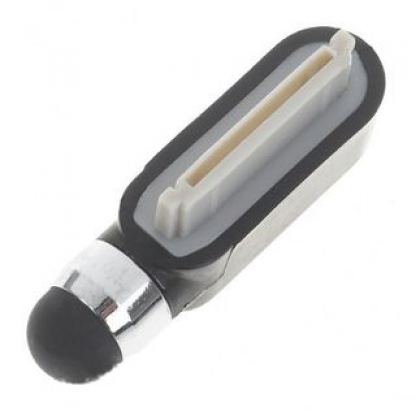 Mini Stylus Pen - тъч писалка и тапа прах за iPhone, iPad, iPod (черен)  2