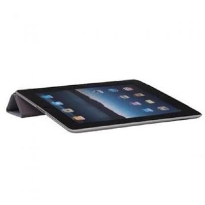 Free Logo Case - кожен калъф и поставка за iPad 2 (сив)  5