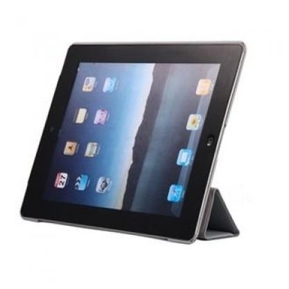 Free Logo Case - кожен калъф и поставка за iPad 2 (сив)  6