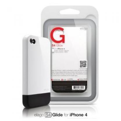 Elago S4 Glide Case - слайдер кейс и защитни покрития за iPhone 4 (бял) 2