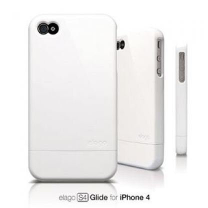 Elago S4 Glide Case - слайдер кейс и защитни покрития за iPhone 4 (бял) 3