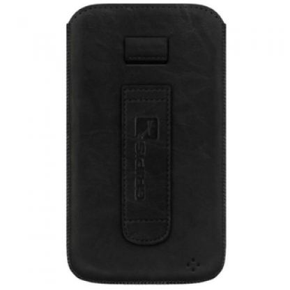 GRIPIS Slider Belt Loop - кожен калъф с отвор за колан за Galaxy Nexus, HTC Sensation XL и други (ръчна изработка)  4