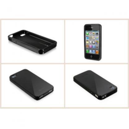 Macally Flexible protective case - силиконов калъф за iPhone 4/4S (черен)  2