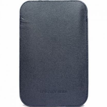 Samsung Pouch - оригинален кожен калъф за Galaxy Note (тъмносин)  2