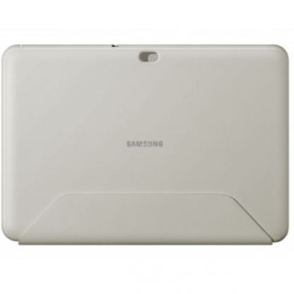 Samsung 10.1 Book Cover Case - хибриден кожен калъф и поставка за Samsung Galaxy Tab 2 (10.1) (бял)  3