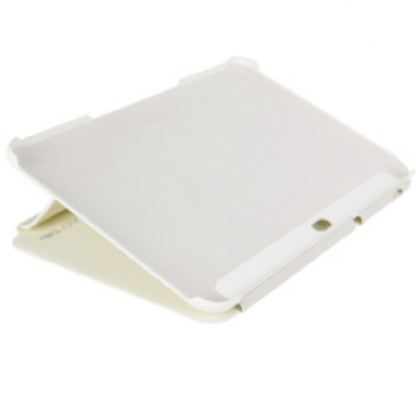Samsung 10.1 Book Cover Case - хибриден кожен калъф и поставка за Samsung Galaxy Tab 2 (10.1) (бял)  5