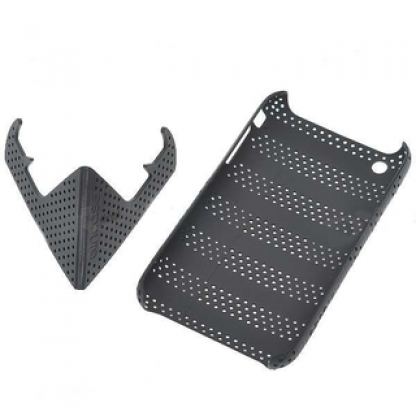 Slider Case - поликарбонатов кейс с поставка за iPhone 3G/3Gs (черен)  6