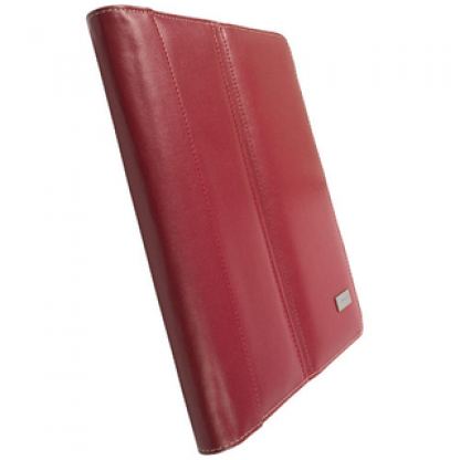 Krusell Luna Case - кожен калъф и стойка за iPad (червен)  5