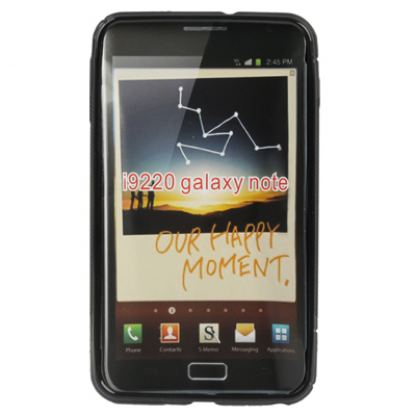 Силиконов калъф за Samsung Galaxy Note N7000 (черен)  4