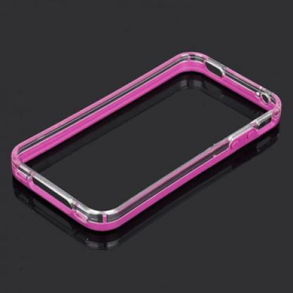 Protective Bumper Frame - силиконова обвивка (бъмпер) за iPhone 4/4S (лилав)  2
