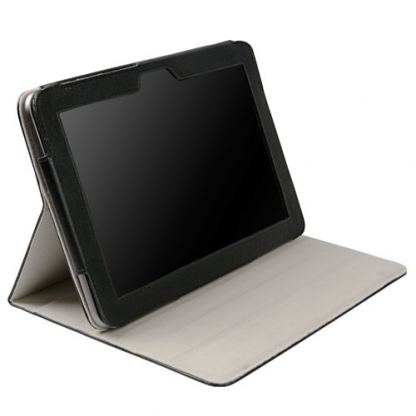 Krusell Luna Tablet Case - кожен калъф и стойка за Samsung Galaxy Tab P6800 7.7 (черен)  2