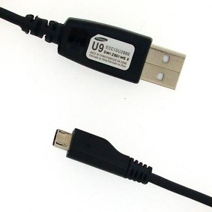 Samsung USB DataCable ECC1DU2BBE - оригинален MicroUSB кабел за Samsung мобилни телефони  2