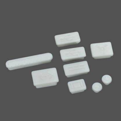 CrystalGuard Protection Kit - комплект силиконови тапи и обвивка за клавиатурата за MacBook Air/Pro (бял)  3