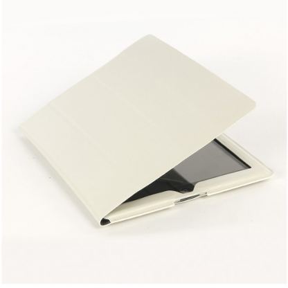 Tucano Cornice Folio Case - кожен кейс с поставка за iPad 2/3 (бял)  5
