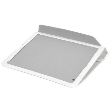 Fashion Protective Smart Cover - полиуретанов калъф и поставка за iPad 3 (бял)  5